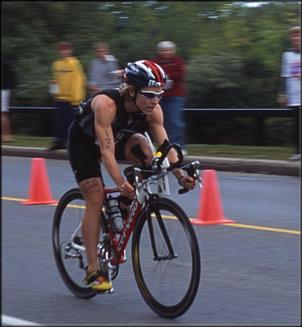 Sheila Kealey in the Canadian Half Ironman in Ottawa