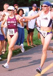 Sharon approaches the finish line in first place