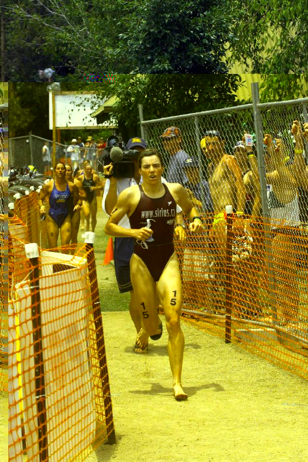 Sharon Leads out of the Water at Noosa